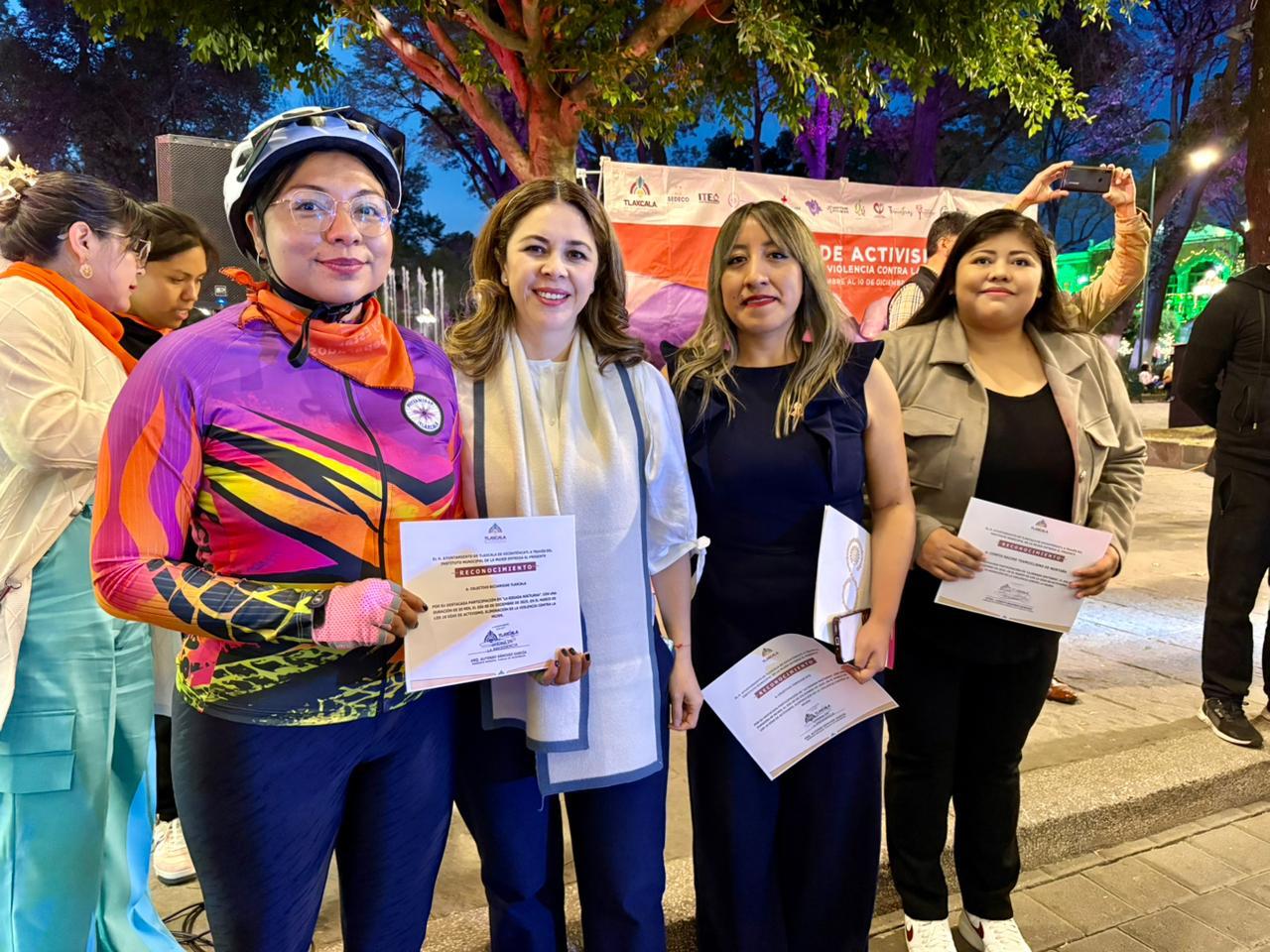 Gobierno Municipal de Tlaxcala reúne en rodada a colectivos en apoyo a la erradicación de la violencia hacia las mujeres